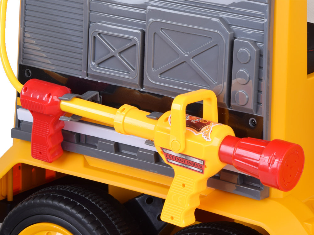 Vienvietis elektrinis statybinis sunkvežimis vaikams LARGE Crane, geltonas