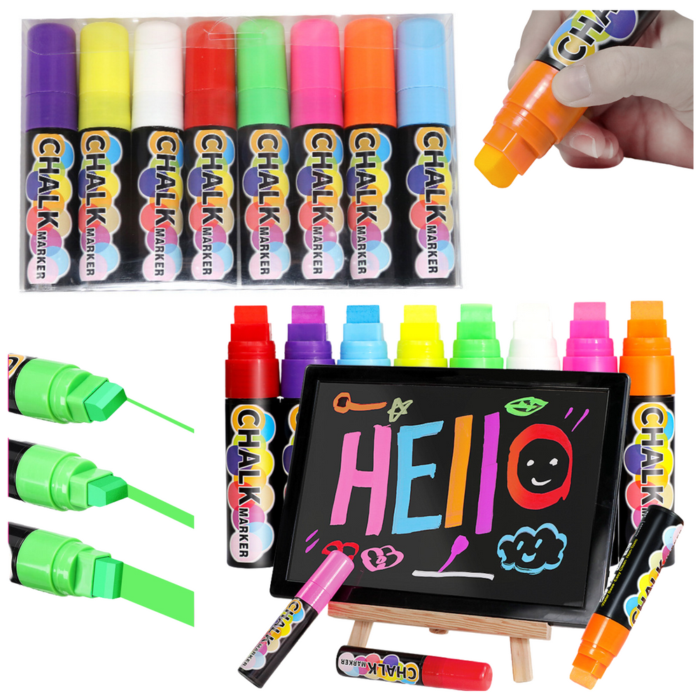 Spalvotų kreidinių žymeklių rinkinys, 8 vnt.