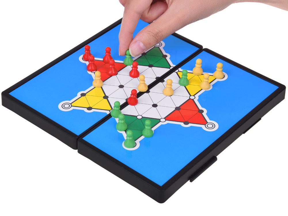Strateginis magnetinių šaškių, šachmatų ir kiniškų šaškių stalo žaidimas 3in1