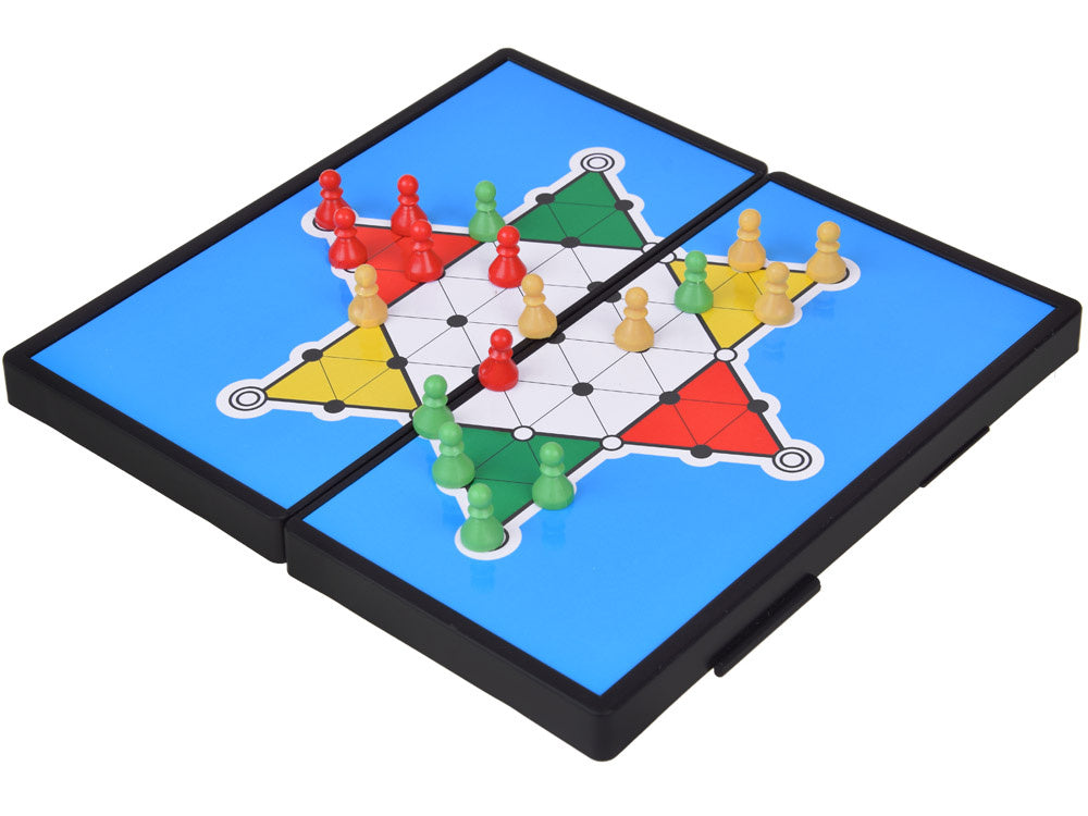 Strateginis magnetinių šaškių, šachmatų ir kiniškų šaškių stalo žaidimas 3in1