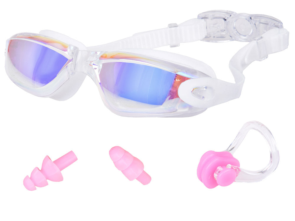 Plaukimo akinių rinkinys, baltas