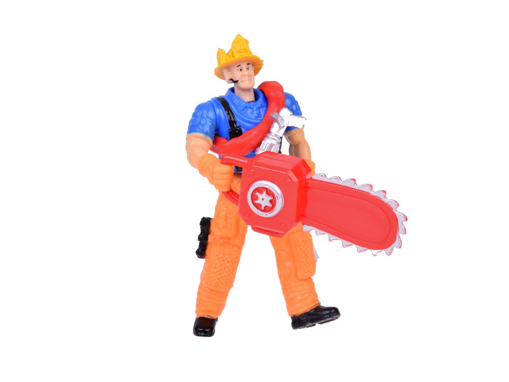 Didelis ugniagesių mašinų rinkinys su ugniagesių šalmas