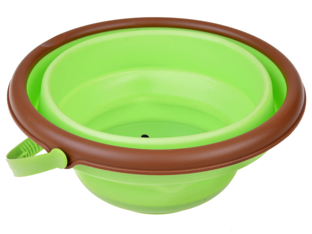 Sulankstomas silikoninis kibirėlis vaikams, žalias