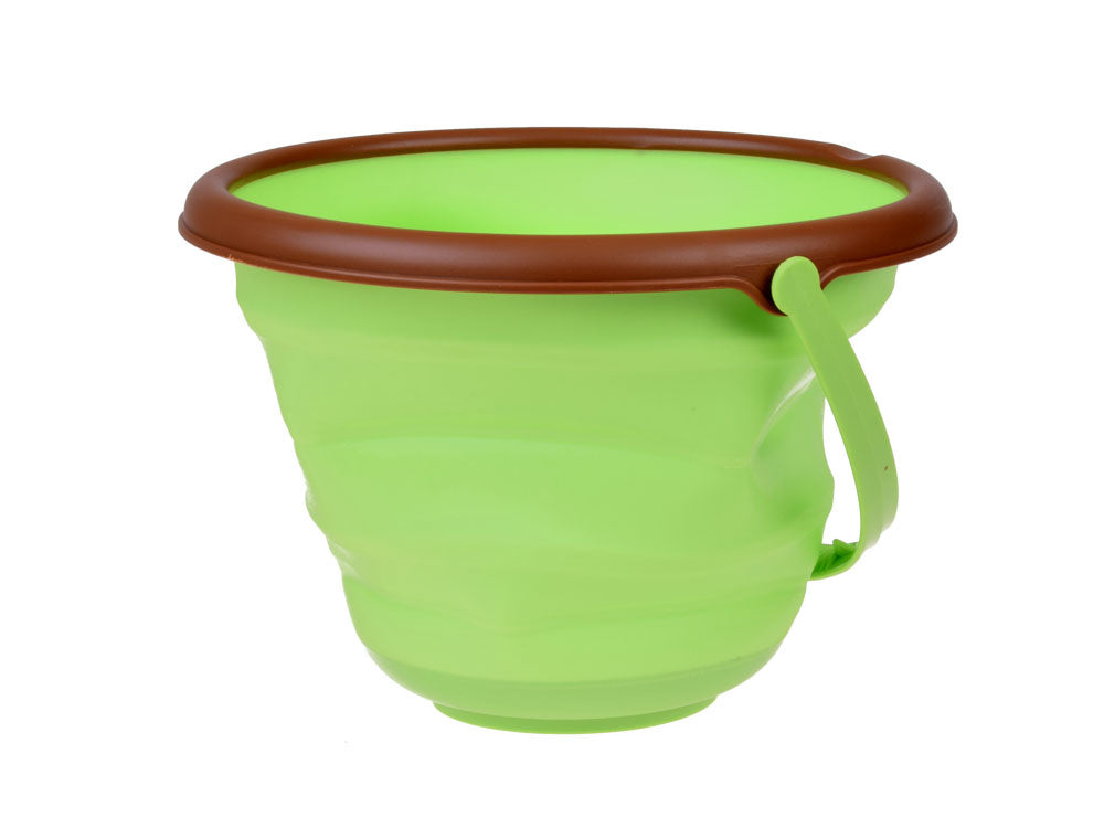 Sulankstomas silikoninis kibirėlis vaikams, žalias