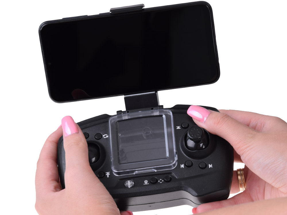 Nuotoliniu būdu valdomas mini dronas, mėlynas