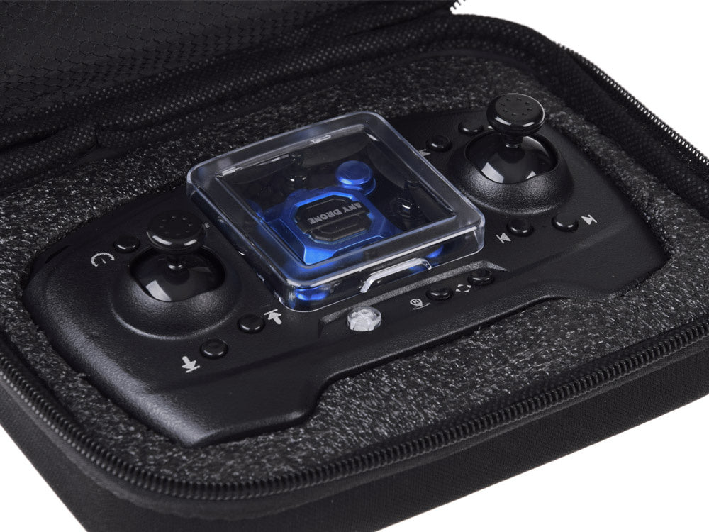 Nuotoliniu būdu valdomas mini dronas, mėlynas