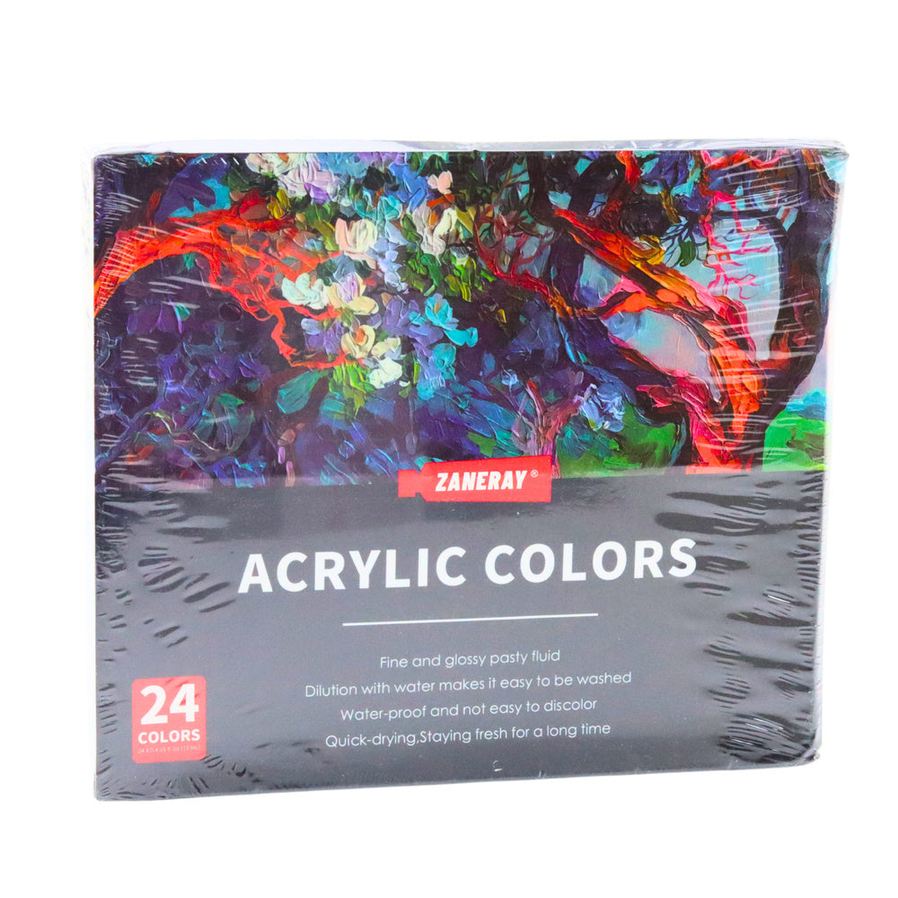 Meninių akrilo dažų tūbelėse rinkinys 12 ml 24 vnt.