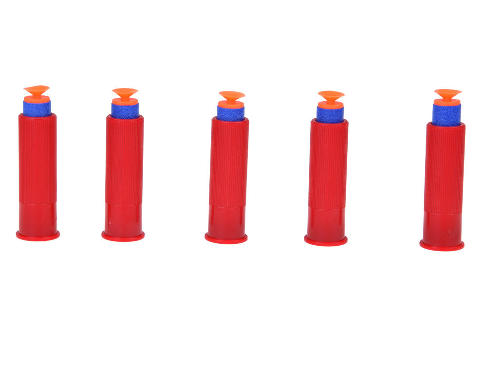 Didelio kalibro dvivamzdis šautuvas vaikams su putplasčio šoviniais, pilkas