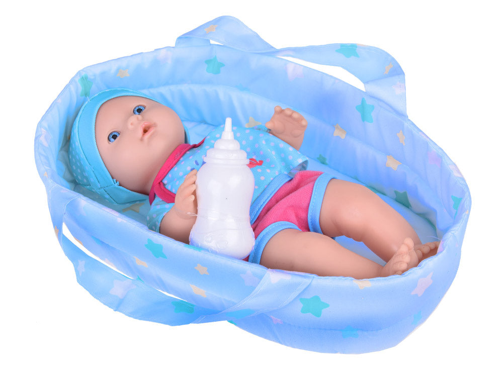 Interaktyvios lėlės ir nešioklės rinkinys, mėlynas