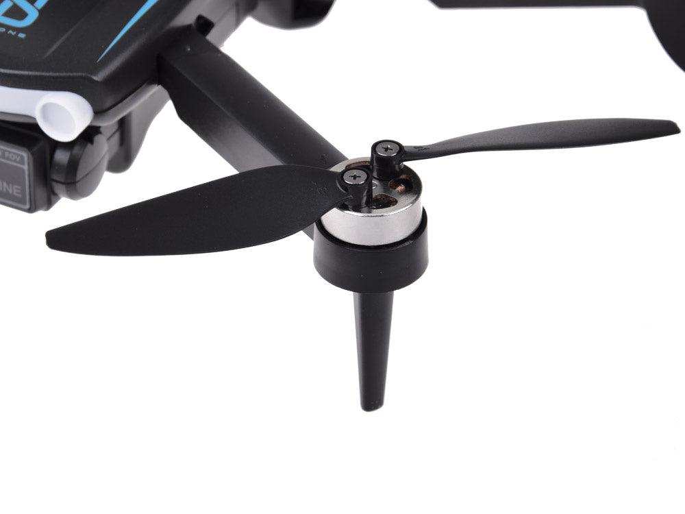 Nuotoliniu būdu valdomas dronas su kamera ir dėklu, juodas