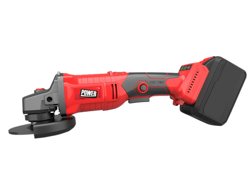 Žaislinis rankinis šlifuoklis su diskais, raudonas