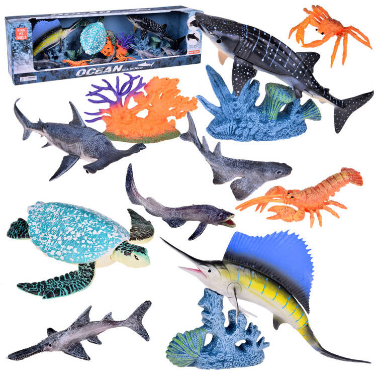 Jūrų gyvūnų rinkinys figūrėlės 10 el