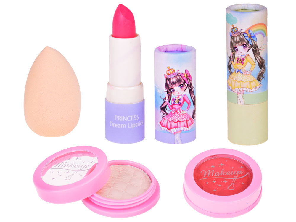 Didelis grožio rinkinys vaikams išskleidžiamame lagaminėlyje, rožinis