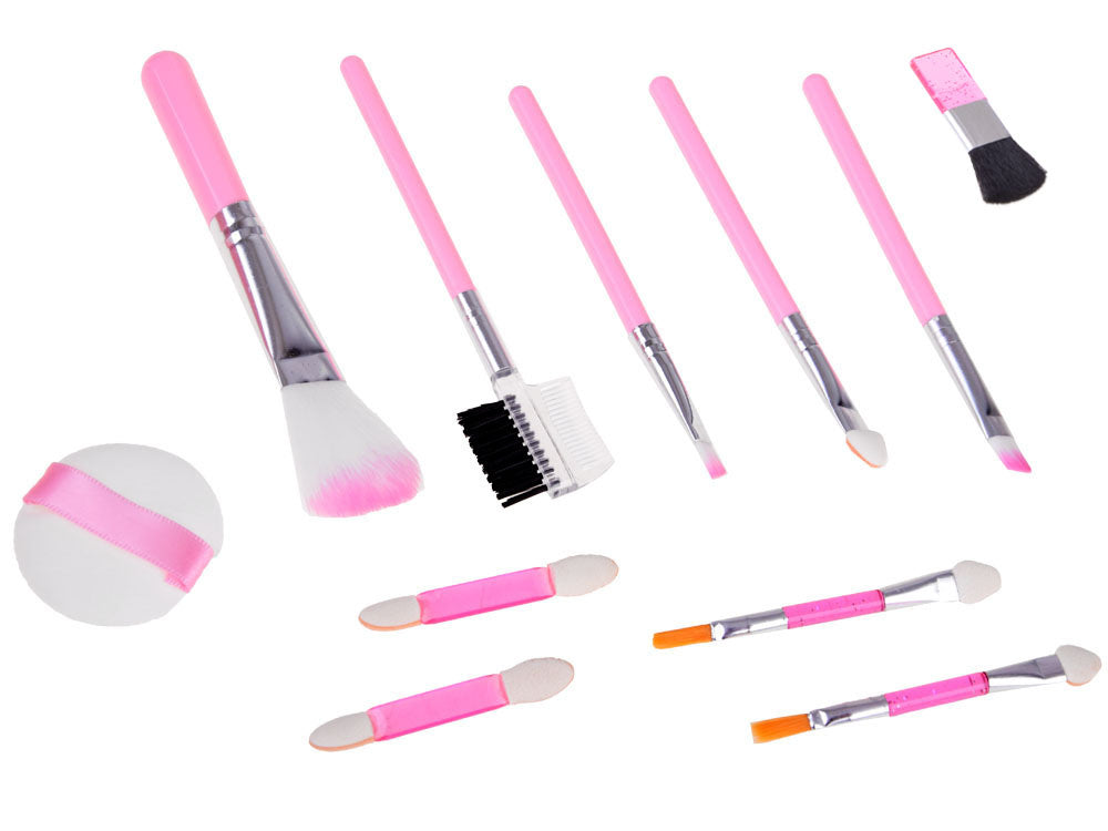 Didelis grožio rinkinys vaikams išskleidžiamame lagaminėlyje, rožinis