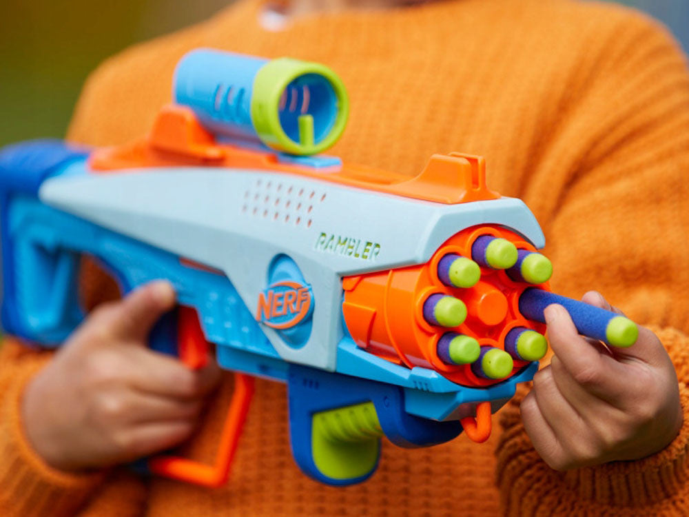 Žaislinis Nerf blaster Elite JR Rookie Pack šautuvas su paleidimo įrenginiu