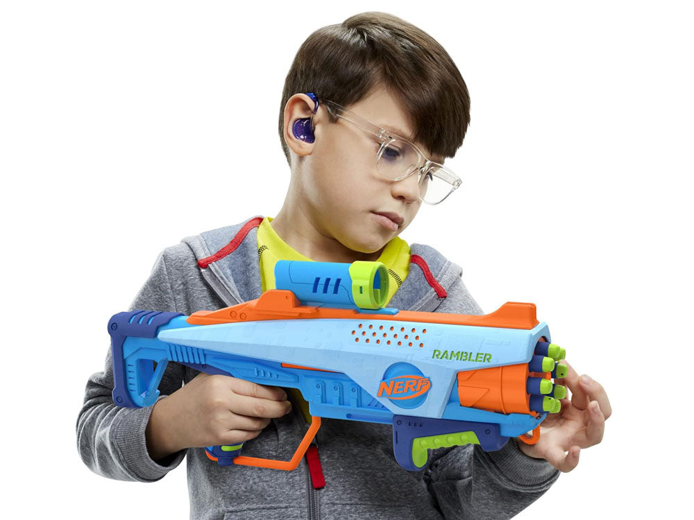 Žaislinis Nerf blaster Elite JR Rookie Pack šautuvas su paleidimo įrenginiu