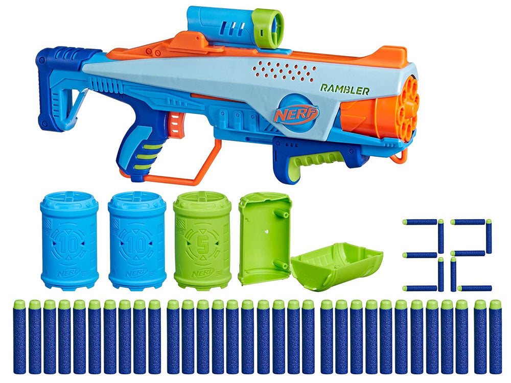 Žaislinis Nerf blaster Elite JR Rookie Pack šautuvas su paleidimo įrenginiu