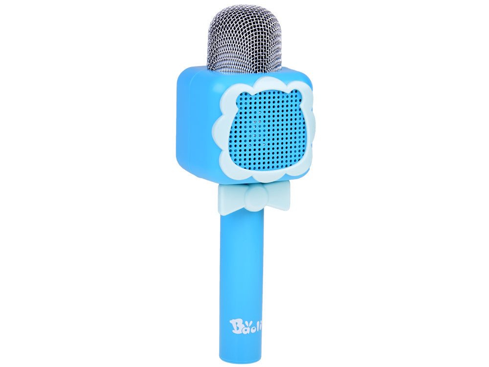 Belaidis karaoke mikrofonas vaikams su Bluetooth, mėlynas