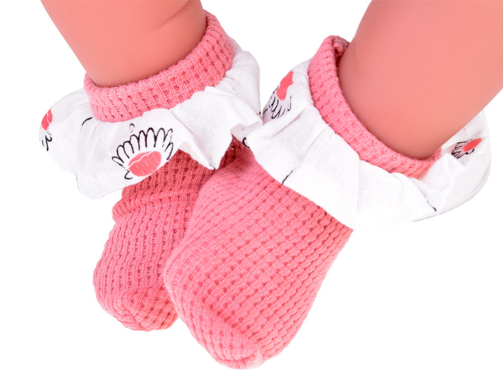 Lėlės kūdikis su čiulptuku 45 cm, rožinė