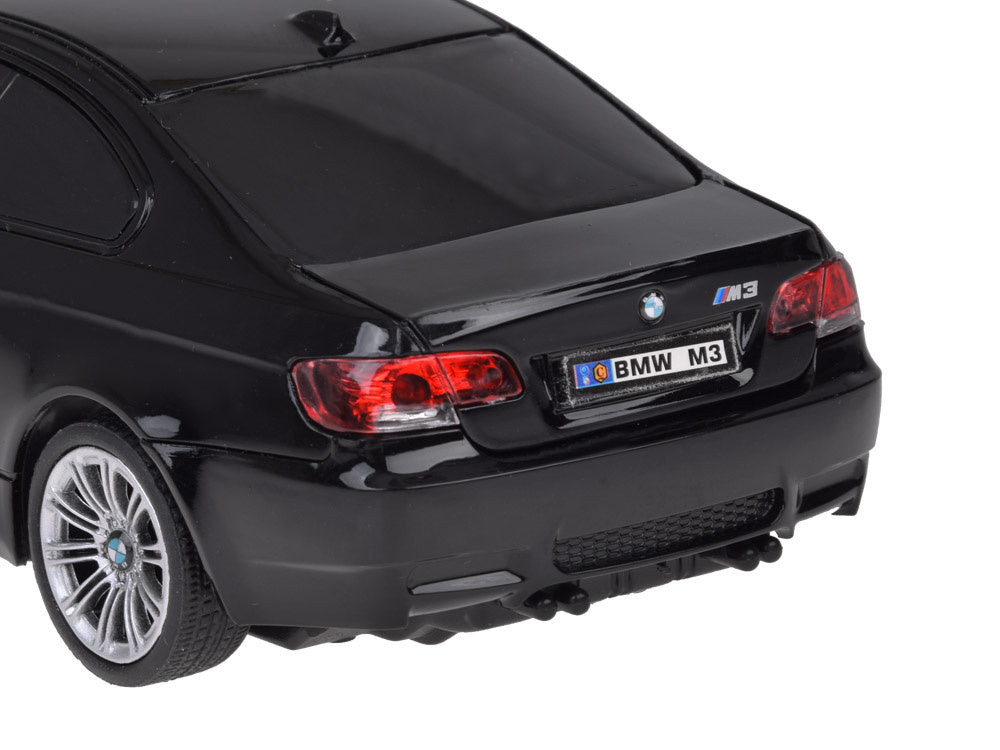Nuotoliniu būdu valdomas automobilis BMW su garso ir šviesos efektais, juodas