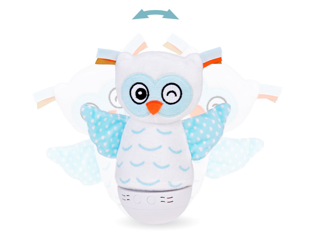 Pliušinis naktinis šviestuvas „Pelėda“ su muzika