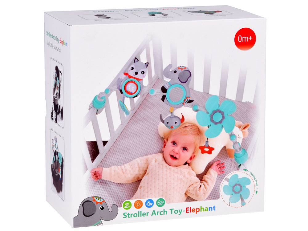 Pakabinami žaislai vaikiškai lovelei, mėlynas