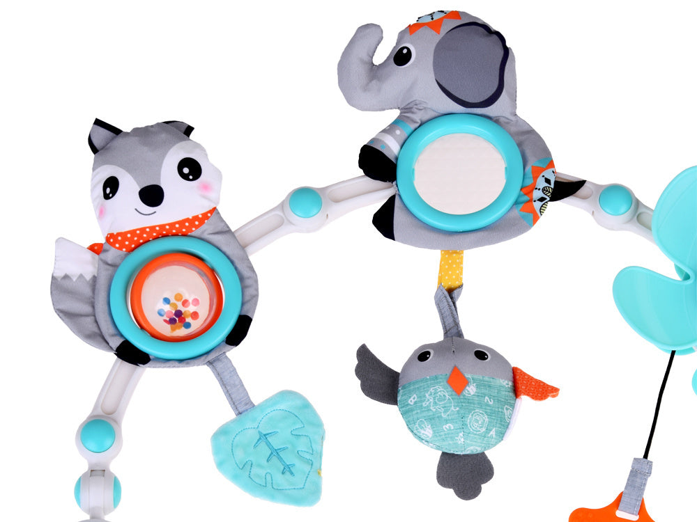 Pakabinami žaislai vaikiškai lovelei, mėlynas