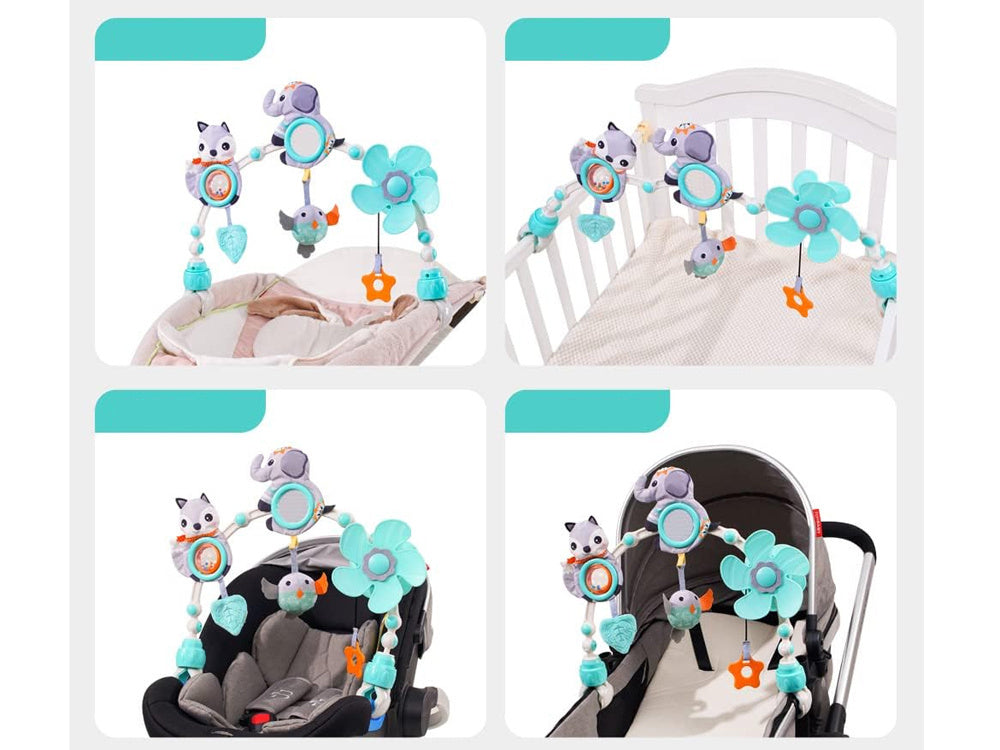 Pakabinami žaislai vaikiškai lovelei, mėlynas