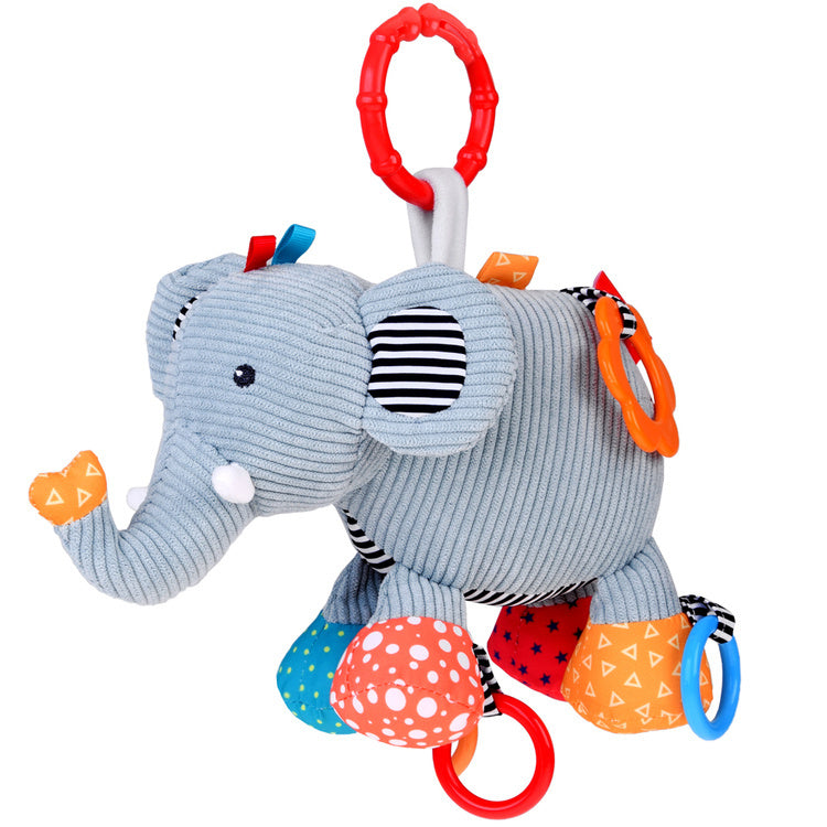 Vaikiško vežimėlio pakabukas barškutis, drambliukas