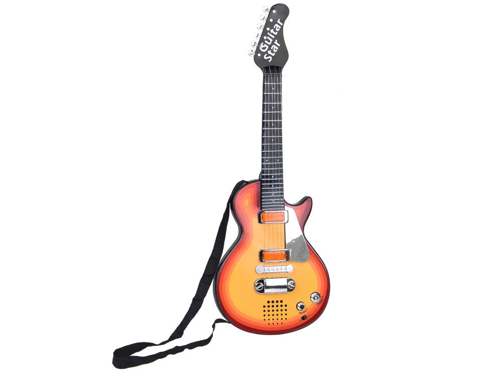 Elektrinė gitara vaikams su reguliuojamu dirželiu ir šviesos efektais
