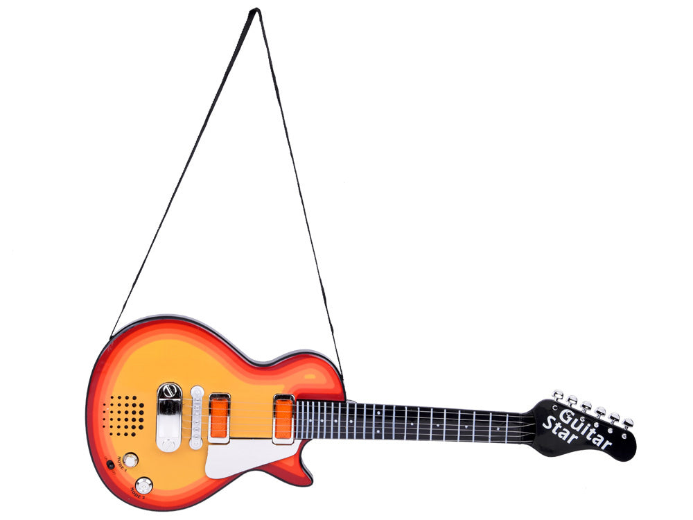 Elektrinė gitara vaikams su reguliuojamu dirželiu ir šviesos efektais