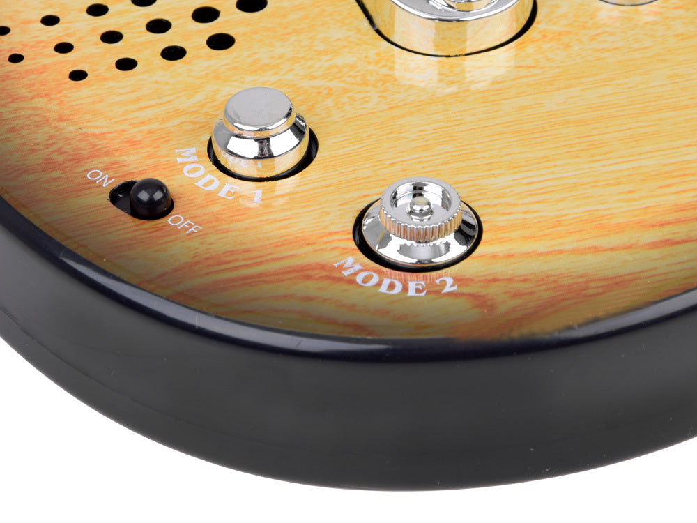 Elektrinė gitara vaikams su reguliuojamu dirželiu ir šviesos efektais, šviesiai ruda