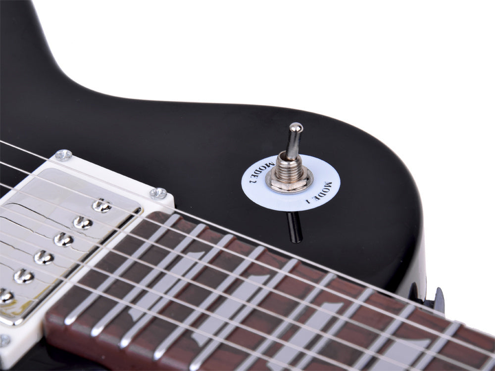 Elektrinė gitara su reguliuojamu dirželiu vaikams, juoda