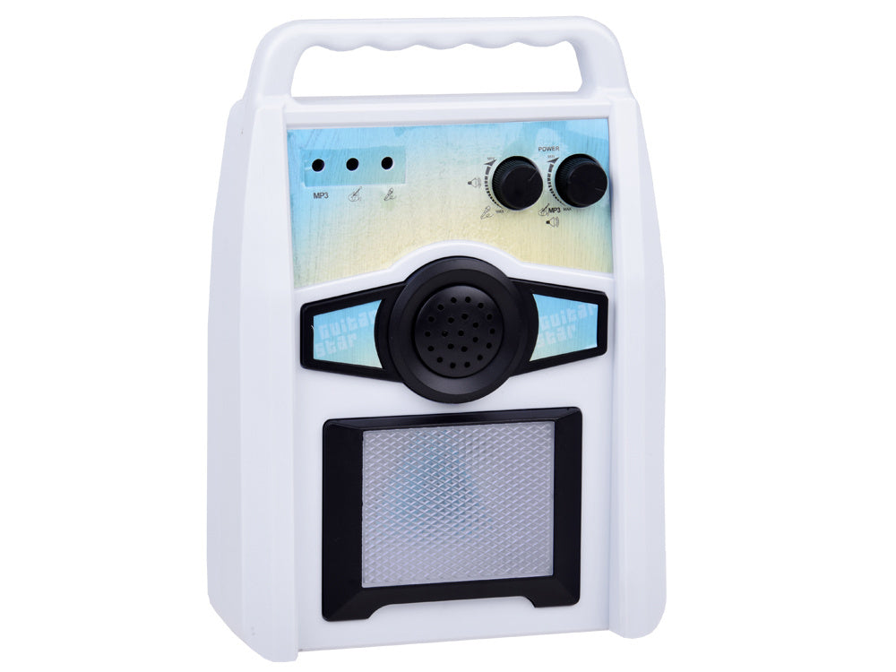 Elektrinė gitara vaikams su mikrofonu ir stiprintuvu, šviesiai mėlyna