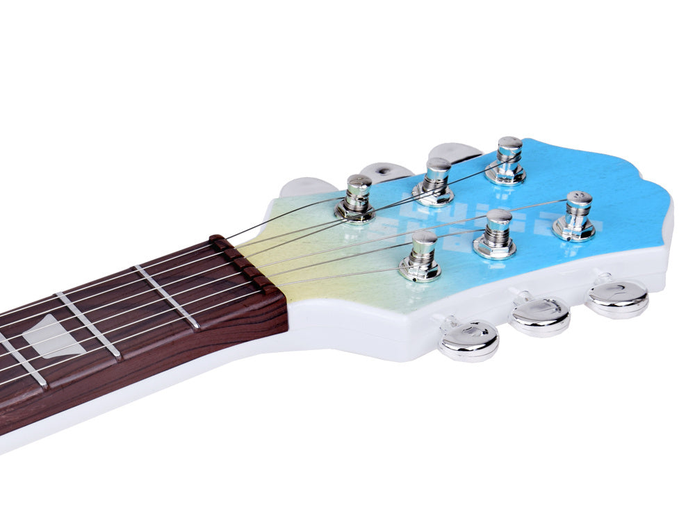 Elektrinė gitara vaikams su mikrofonu ir stiprintuvu, šviesiai mėlyna