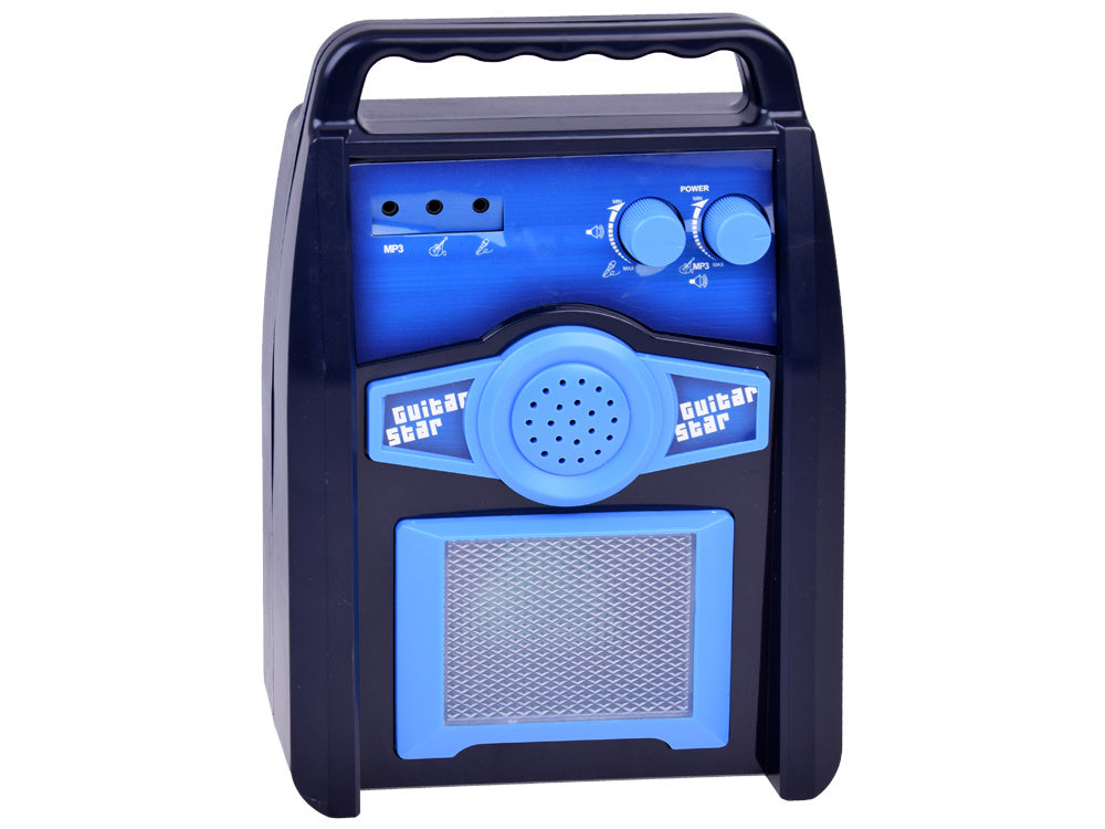 Elektrinė gitara vaikams su mikrofonu ir stiprintuvu, mėlyna