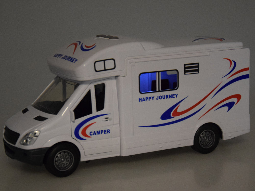 Žaislinis kemperis kelionėms su garso ir šviesos efektais