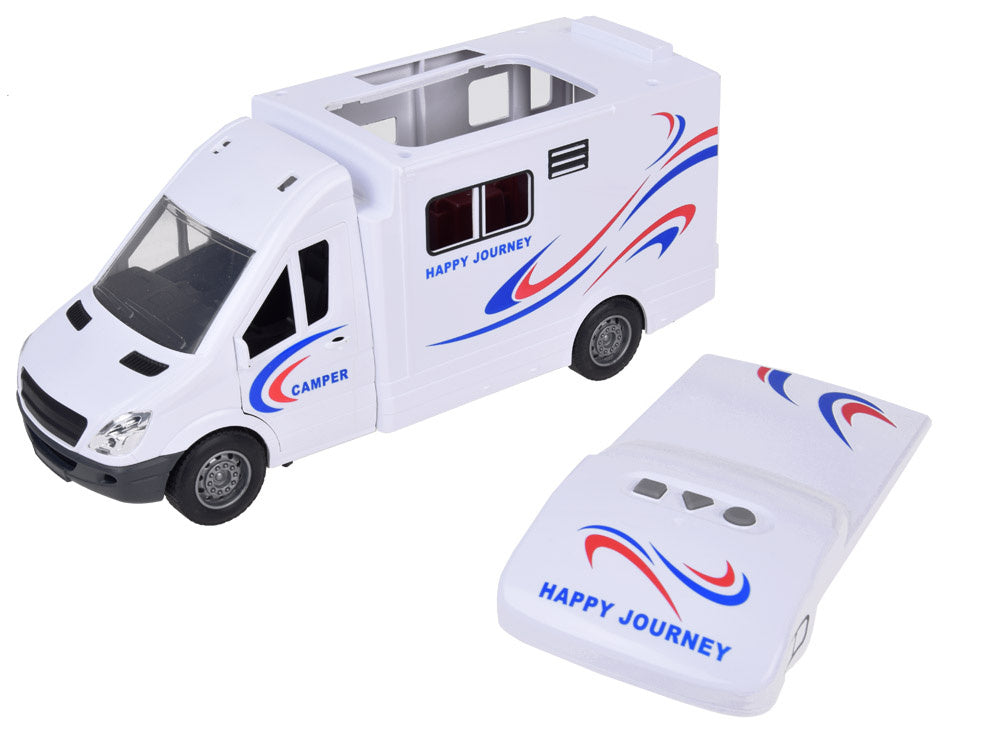 Žaislinis kemperis kelionėms su garso ir šviesos efektais