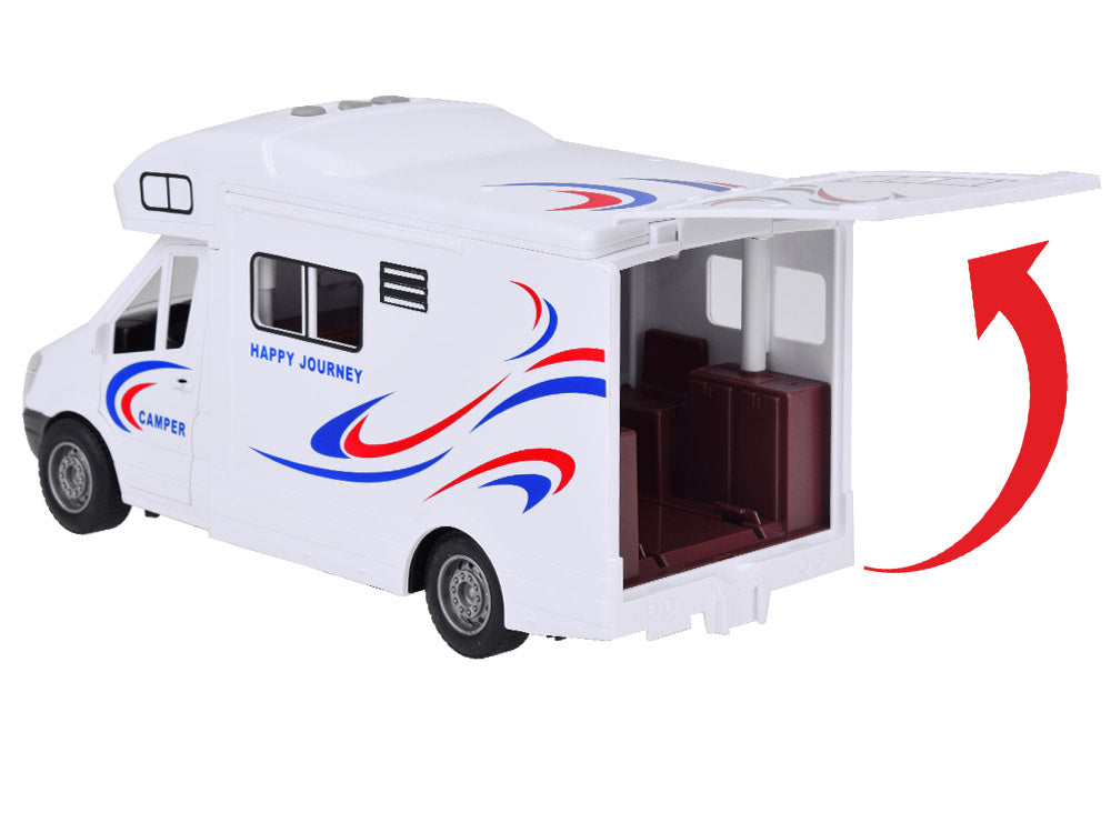 Žaislinis kemperis kelionėms su garso ir šviesos efektais