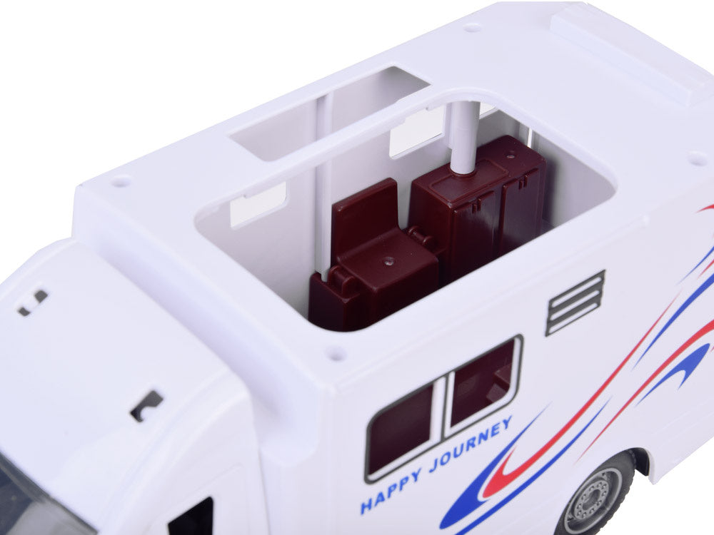 Žaislinis kemperis kelionėms su garso ir šviesos efektais