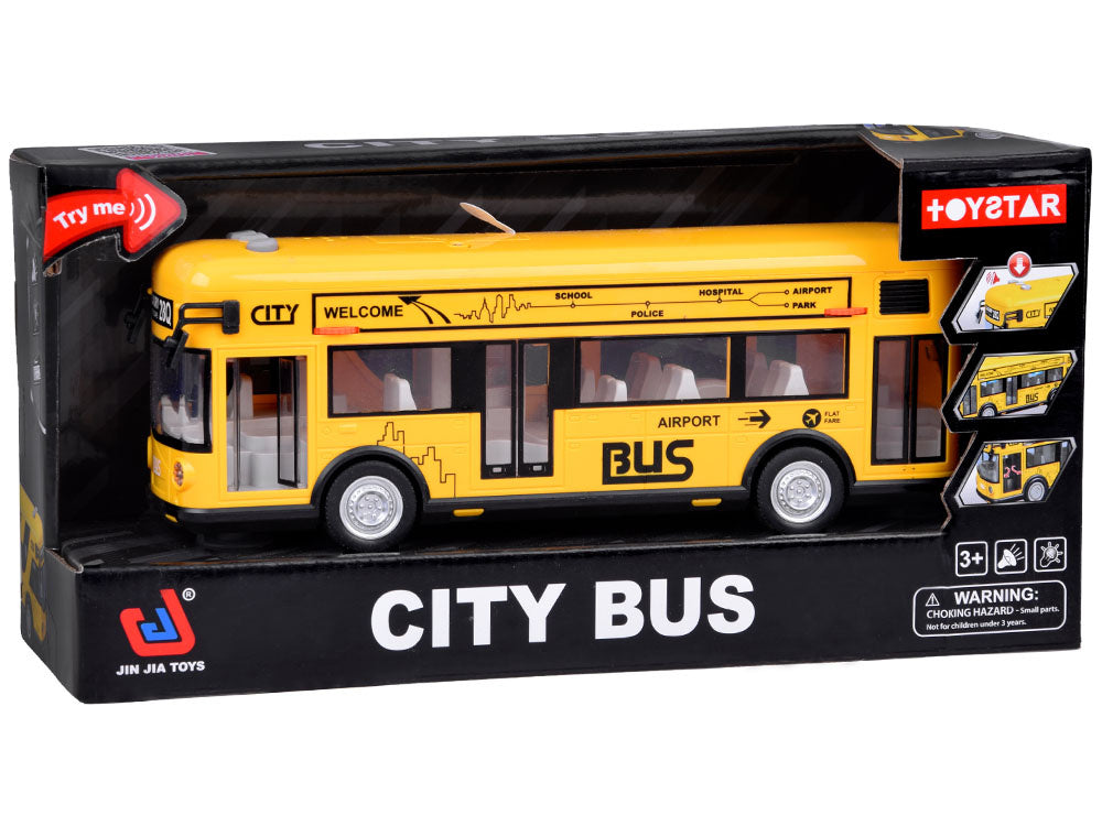 Žaislinis keleivinis autobusas su garso ir šviesos efektais