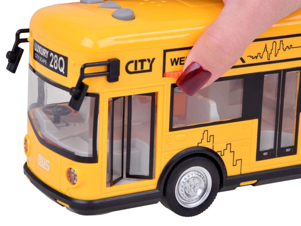 Žaislinis keleivinis autobusas su garso ir šviesos efektais