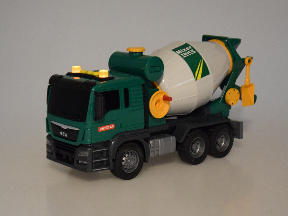 Žaislinė betono maišyklė su garso efektais, žalia