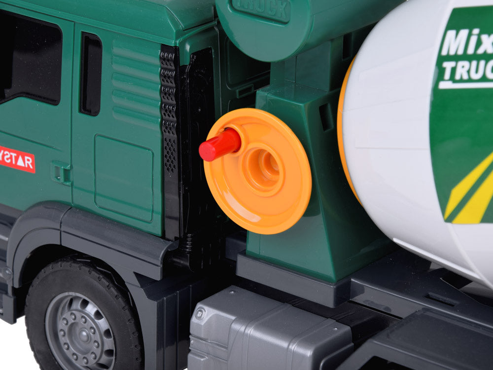 Žaislinė betono maišyklė su garso efektais, žalia