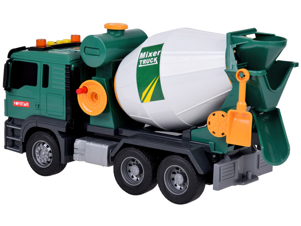 Žaislinė betono maišyklė su garso efektais, žalia