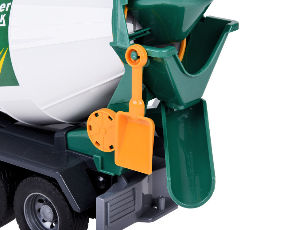 Žaislinė betono maišyklė su garso efektais, žalia