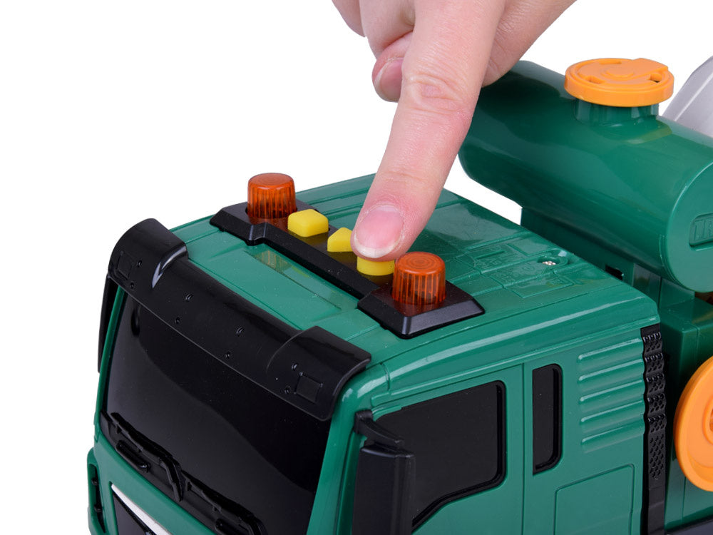 Žaislinė betono maišyklė su garso efektais, žalia