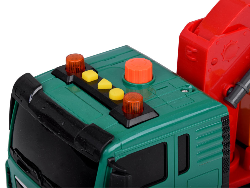 Žaislinė šiukšliavežė su spalvotais konteineriais