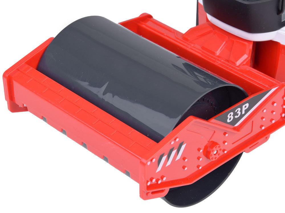 Žaislinė kelio mašina su volu, garso ir šviesos efektais