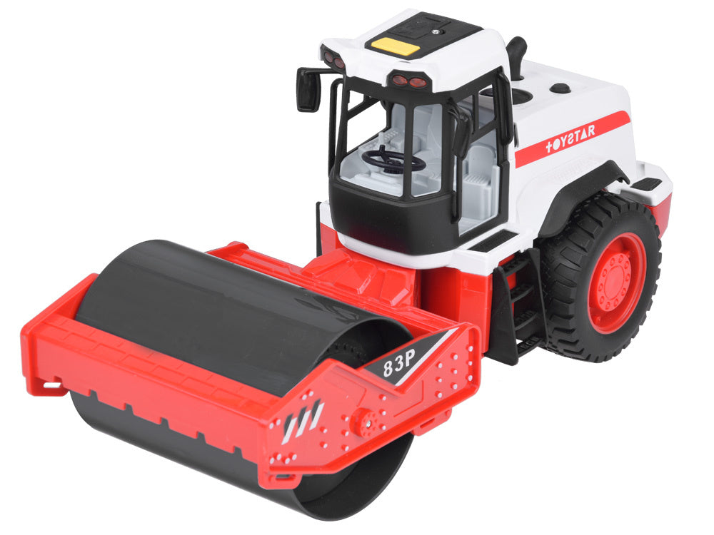 Žaislinė kelio mašina su volu, garso ir šviesos efektais